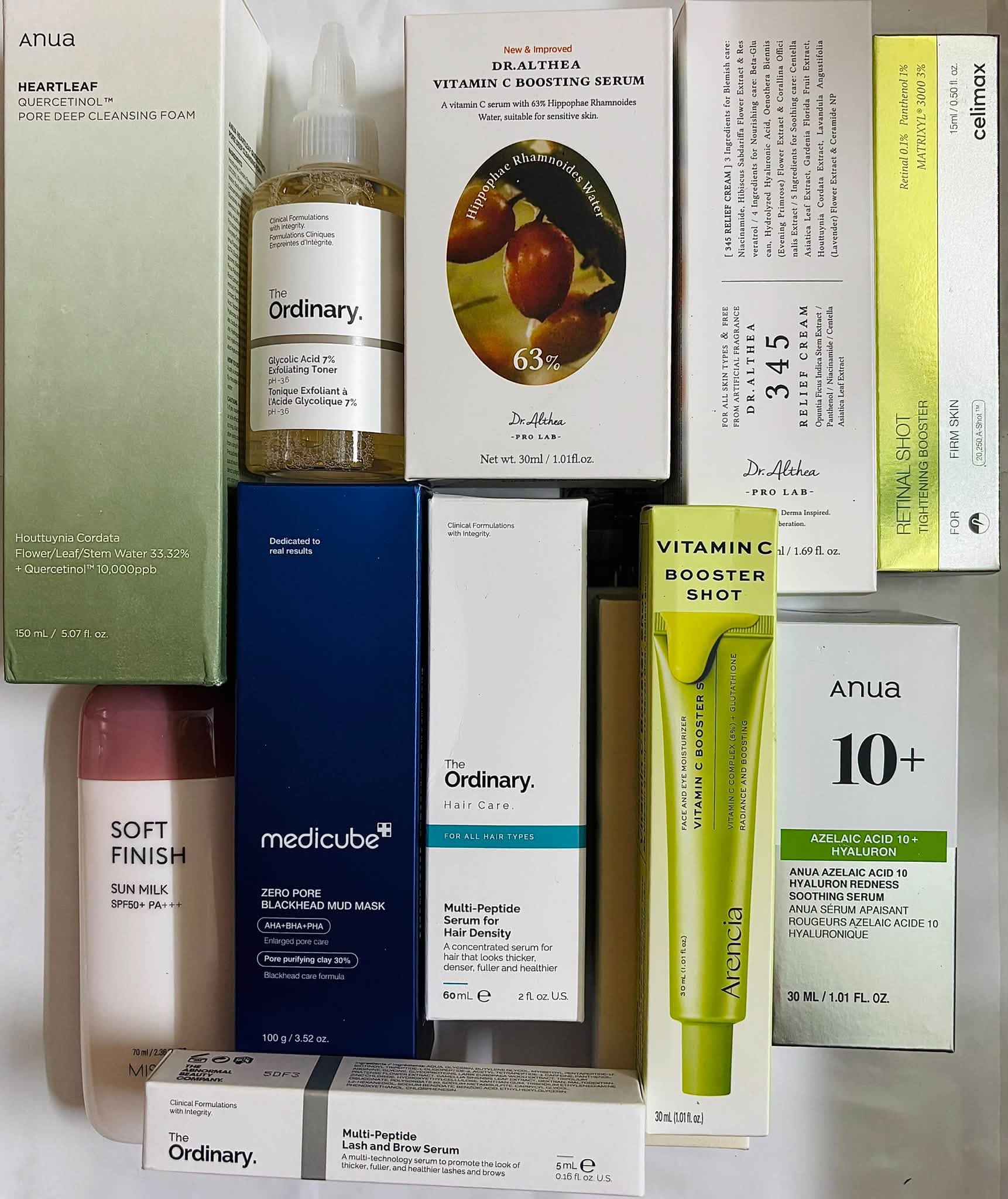 SKINCARE SELECTION Anua · The Ordinary · Medicube — ผลิตภัณฑ์บำรุงผิวหลากหลายแบรนด์